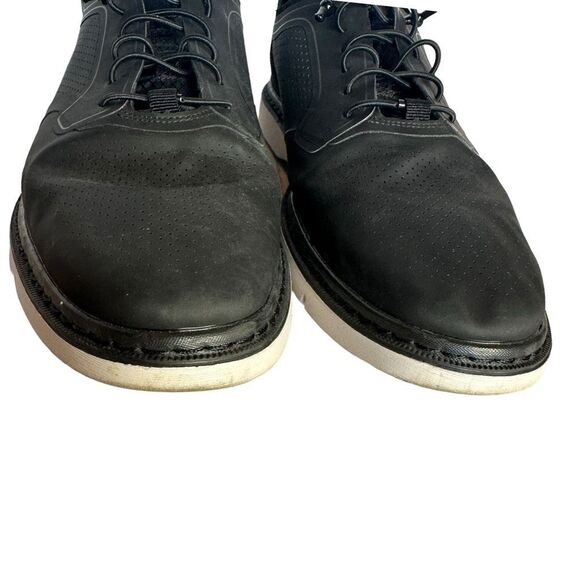 Stacy Adams Synchro Plain Toe Elastic Lace Up‎ Casual Shoes Size 8.5 M Black - Picture 8 of 12